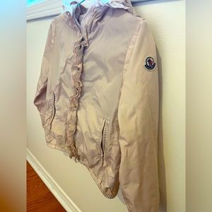 COPY - Moncler 5-6y light pink nylon ruffles windbreaker